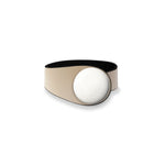 Load image into Gallery viewer, Beige Leather Bracelet + Ceramic Button
