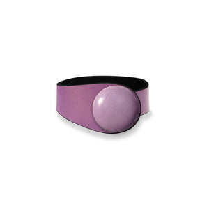 Violet Leather Bracelet + Ceramic Button