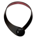 Carica l&#39;immagine nel visualizzatore di Gallery, Collana pelle nera + bottone ceramica splash
