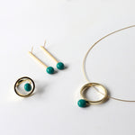 Carica l'immagine nel visualizzatore di Gallery, Orecchini ovali + drop ceramica
