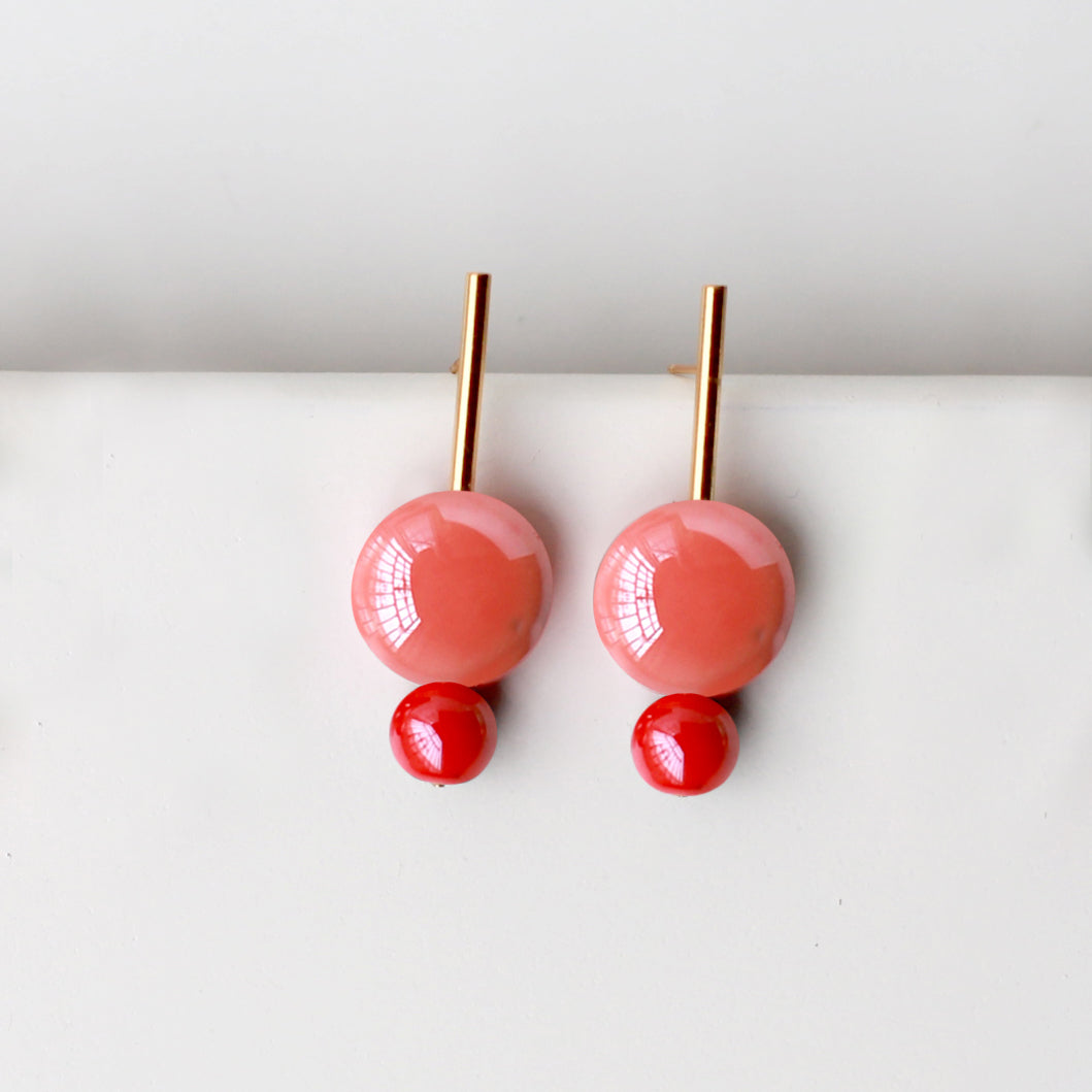 CANDY Earrings, Coral Color
