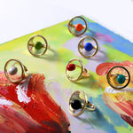 Carica l'immagine nel visualizzatore di Gallery, Orecchini ovali + drop ceramica
