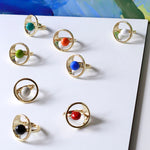 Carica l'immagine nel visualizzatore di Gallery, Orecchini ovali + drop ceramica
