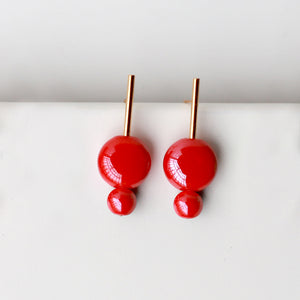 CANDY Earrings, Red Color