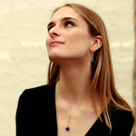 Carica l'immagine nel visualizzatore di Gallery, Orecchini ovali + drop ceramica
