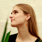 Carica l'immagine nel visualizzatore di Gallery, Orecchini ovali + drop ceramica
