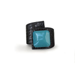 Carica l&#39;immagine nel visualizzatore di Gallery, Squared Button, Crossed Bracelet, Crocodile Printed Leather
