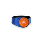 Load image into Gallery viewer, Blue Glittering Leather Bracelet + Ceramic Button
