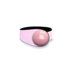 Load image into Gallery viewer, Pink Leather Bracelet + Ceramic Button
