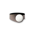 Load image into Gallery viewer, Silver Glittering Leather Bracelet + Ceramic Button
