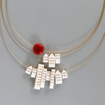 Load image into Gallery viewer, Città Necklace, White Miniature Buildings
