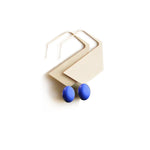 Load image into Gallery viewer, Hexagon Earrings + ceramic drops
