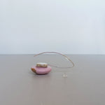 Carica l&#39;immagine nel visualizzatore di Gallery, Orecchini argento ceramica Rosa/Oro
