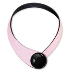 Load image into Gallery viewer, Pink Leather Necklace+ Ceramic Button
