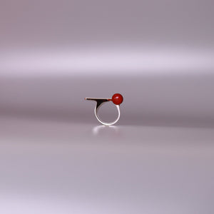 Red Drop & Rectangle Ring
