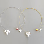 Load image into Gallery viewer, Città, Open Wires Necklace, Miniature Buildings
